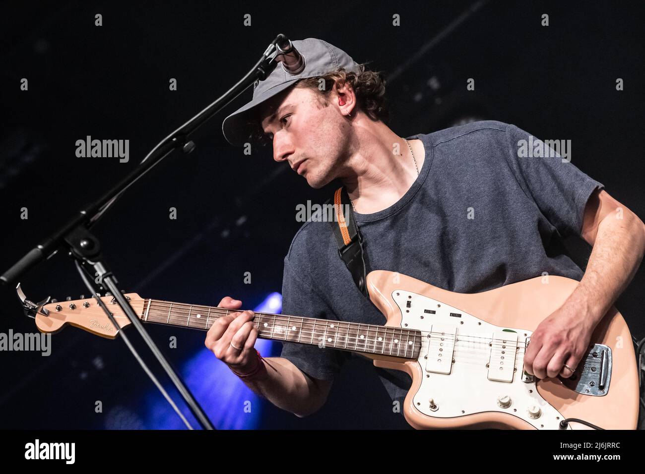 Sheffield, Großbritannien, 1.. Mai 2022. `die Band Squid tritt im Octagan auf. Kredit: Gary Stafford/Alamy Live Nachrichten Stockfoto